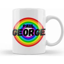 Humuts Porselen Beyaz Paul George Basketball Gifts Vintage Retro Rainbow Quotes For Boys And Ddad Kupa Bardak