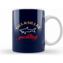 Humuts Porselen Beyaz Paul Shark Mens Logo Design 01 Kupa Bardak
