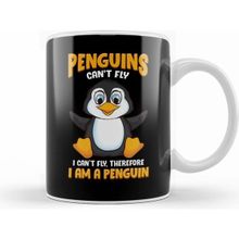 Humuts Porselen Beyaz Penguins Can T Fly And Therefore I Am A Penguin Kupa Bardak