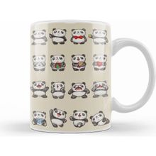 Humuts Porselen Beyaz Sevimli Pandalar Various Feeling Of Panda Kupa Bardak