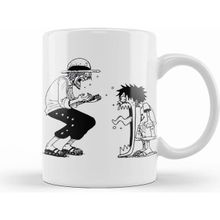 Humuts Porselen Beyaz Shanks Luffy One Piece Funny Kupa Bardak