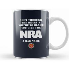 Humuts Porselen Beyaz Shot Through The Heart Nra Kupa Bardak