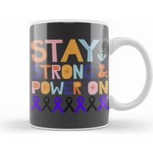 Humuts Porselen Beyaz Stay Strong Power On Crohns Colıtıs Awareness Warrior Unbreakable Kupa Bardak