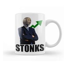 Humuts Porselen Beyaz Stonks 01 Kupa Bardak