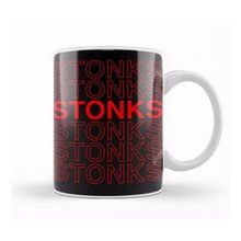 Humuts Porselen Beyaz Stonks Funny Meme Investing Stock 01 Kupa Bardak