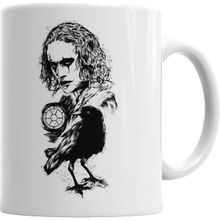 Humuts Porselen Beyaz The Crow Face Kupa Bardak