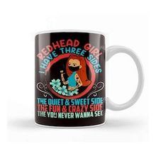 Humuts Porselen Beyaz Three Sides Of Redhead Girl Ginger Red Orange Hair Haired Kupa Bardak