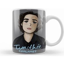 Humuts Porselen Beyaz Timothée Chalamet Kupa Bardak