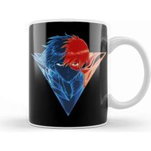Humuts Porselen Beyaz Todoroki Flame And Water Kupa Bardak