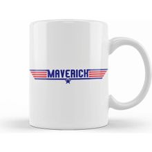 Humuts Porselen Beyaz Top Gun Maverick Text Kupa Bardak