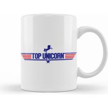 Humuts Porselen Beyaz Top Unicorn Top Gun Mix Kupa Bardak