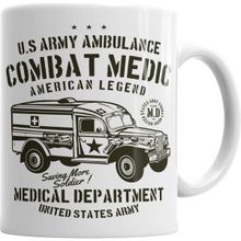 Humuts Porselen Beyaz Us Army Ambulance Kupa Bardak