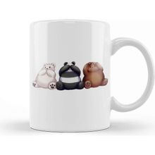 Humuts Porselen Beyaz We Bare Bears 01 Kupa Bardak
