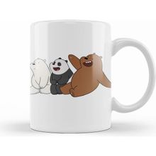 Humuts Porselen Beyaz We Bare Bears 018 Kupa Bardak