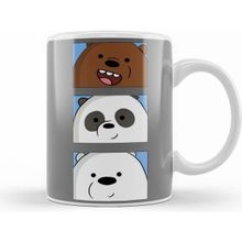 Humuts Porselen Beyaz We Bare Bears 04 Kupa Bardak