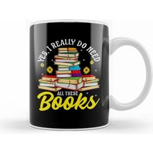 Humuts Porselen Beyaz Yes, I Really Do Need All These Books Bookworm Kupa Bardak
