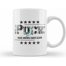 Humuts Puck Make America Skate Again Funny Hockey Player Kupa