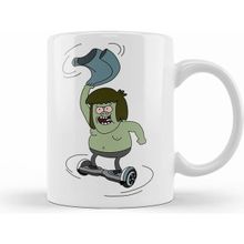 Humuts Regular Show Muscle Man Spinning On A Hoverboard Kupa Bardak