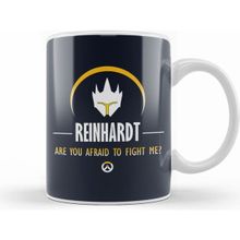 Humuts Reinhardt Are You Afraid To Fight Me Overwatch Kupa Bardak