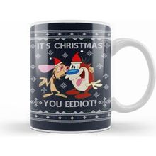 Humuts Ren And Stimpy Its Christmas You Eediot Kupa Bardak