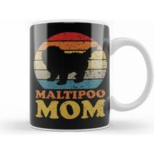 Humuts Retro Sunset Maltipoo Dog Mom Kupa