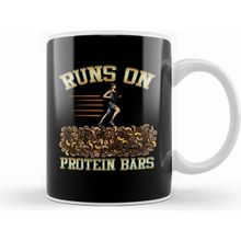 Humuts Runs On Protein Bars Funny Cardio Running Pun Kupa