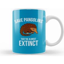 Humuts Save Pangolins They're Almost Extinct Porselen Beyaz Kupa Bardak