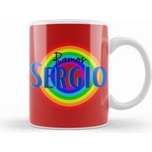 Humuts Sergio Ramos Vintage Retro Rainbow Style Kupa