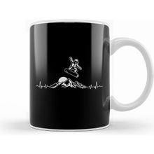 Humuts Snowboarder Heartbeat Snowboarding Heart Mountain Kupa