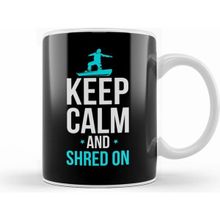 Humuts Snowboarding Keep Calm And Shred On Snowboarder Kupa