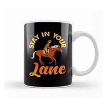 Humuts Stay in Your Lane Cute Funny Horseriding Pun Kupa
