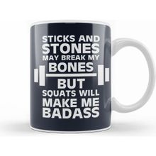 Humuts Sticks And Stones Gym Inspiration Squats Will Make Me Badass Kupa