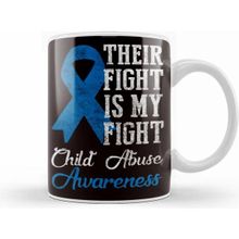 Humuts Their Fight My Fight Child Abuse Awareness April Blue Ribbon Kupa Bardak