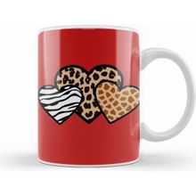Humuts Valentine Three Hearts Leopard Buffalo Plaid Valentine's Day Gifts 01 Kupa