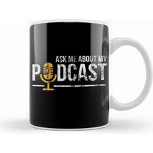 Humuts Vintage Ask Me About My Podcast Distressed Kupa