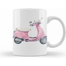 Humuts Vintage Pink Vespa Retro Scooter Kupa