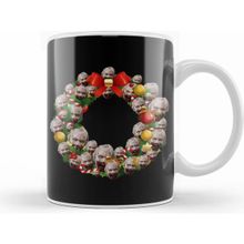Humuts Zombie Multiface Christmas Wreath Kupa Bardak
