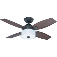 Hunter Central Park Yıpranmış Çelik 107 cm Aydınlatmalı Tavan Vantilatörü