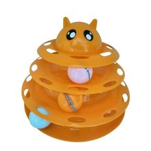 Huramarketing 3 Katlı Kedi Başlıklı Yaylı Kedi Oyuncağı
