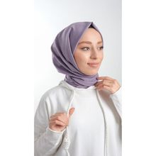Hürrem Bone 202105_28 Lila Pamuk Caz Sade Düz Klasik Şal