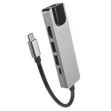 Hytech HY-USBC80 4K 30 Hz Gri Metal Type-C Adaptör