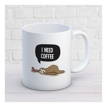 I Need Coffee İki Tarafı Baskılı Kupa