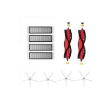 Ibraş Roborock S5 Max Mega Set Beyaz Yan Fırçalı S50 S6 S6 Maxv S6 Pure ile Uyumlu Mega 10 Parça Beyaz Yan Fırçalı Set