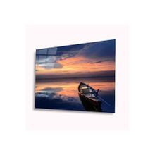 İdeal Glass Art Kayık 4 mm Dayanıklı Temperli Cam Tablo