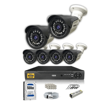 IDS 500 Dış 6 Kameralı 5mp Sony Lensli 1080p Fullhd Güvenlik Kamerası Sistemi