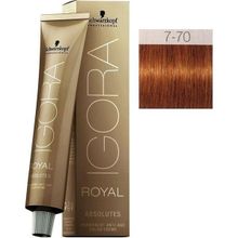 Igora Royal Absolutes 7-70 Kumral-Doğal Bakır x4 Saç Boyası + 1 L Oksidan
