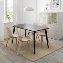 IKEA 09259702 Siyah Bej Masa Takımı