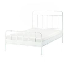 IKEA 09563444 Çift Kişilik Beyaz Karyola