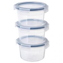 IKEA 365+ 750 ml - Yuvarlak - 3 Adet Kapaklı Cam Saklama Kabı