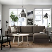 IKEA 49495820 3'lü Gri Kahverengi Kanepe